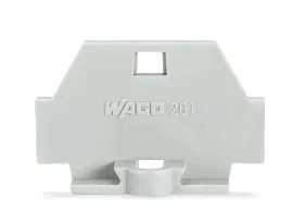 Wago концевая пластина с фиксирующим фланцем, серые 261-361-1