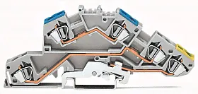 WAGO 777-646 Многоуровневая клемма для установки; NT/L/PE, 4 мм кв., 32А, 6мм-0