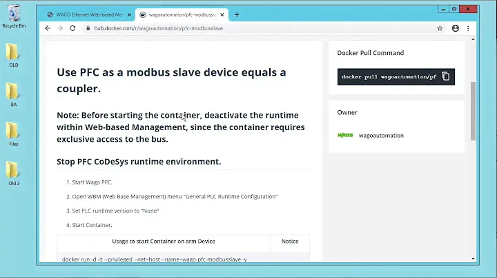 WAGO PFC200 G2 Modbus Slave KBUS Docker Container
