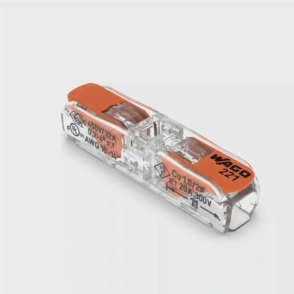 Клеммник 1х 0,2 - 4,0 мм2 32A Cu Wago 221-2411-0