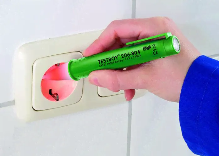 206-804 Testboy Индикатор напряжения с функцией фонарика WAGO-1