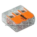 К4634. Зажим 221-413 безвинтовой 3х(0,14-4,0) кв.мм для медного провода (Wago)