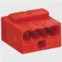 Клемма для распределительных коробок WAGO WAGO 243-804 Клемма MICRO 4-проводная красная