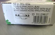 Wago 281-654 terminal wiring block BOX OF 50 , 4-L-FV-KLEMME BLUE 51129617
